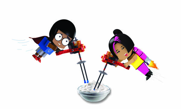 Fun Big Builders mixer model with flying characters